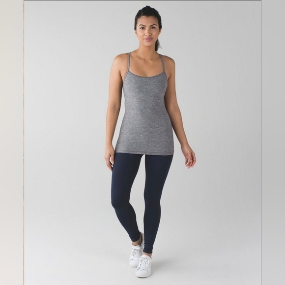 Lululemon Power Y Tank Heathered Slate - Picture 1 of 7